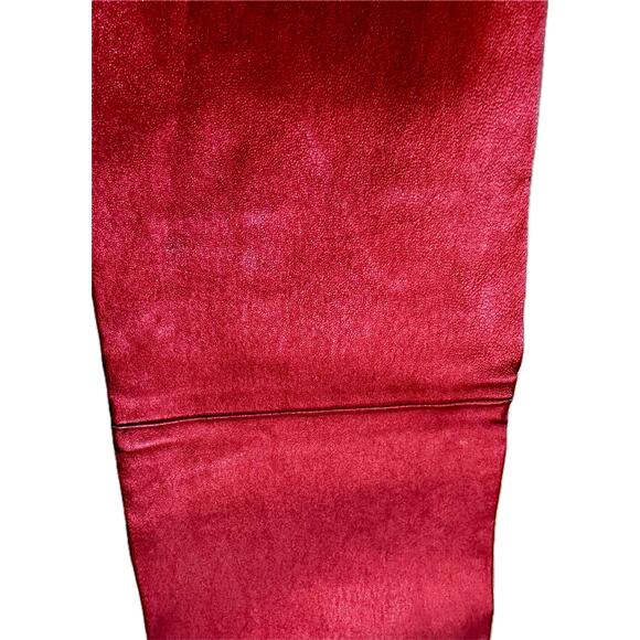 NWT Zadig & Voltaire RED Phlame Metallic Lamb Leather Pants *Rare! - Picture 9 of 15